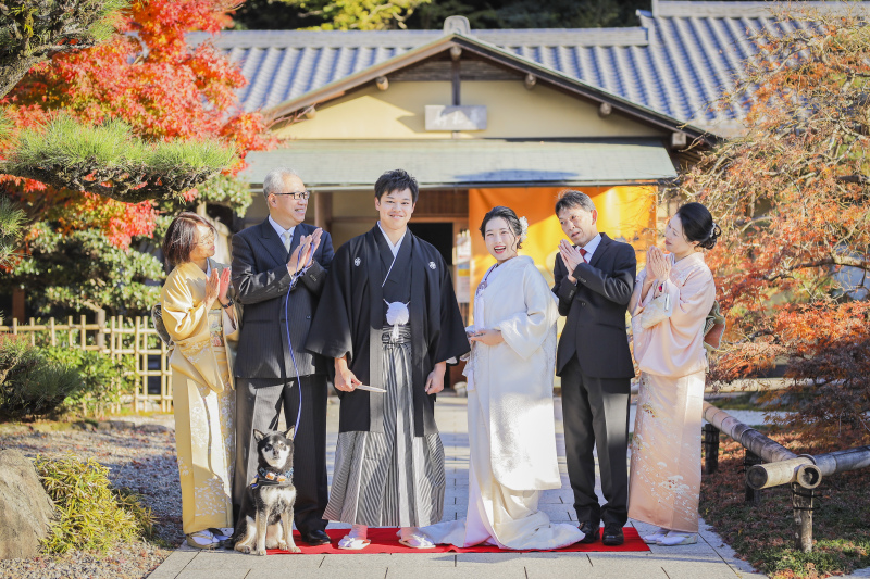 お外へ出て、ご家族集合写真でーす！