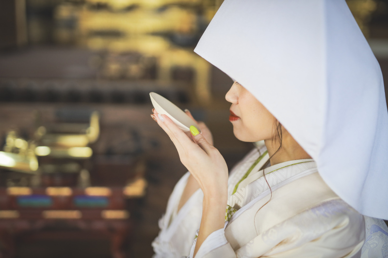 三々九度の儀式、、、信頼関係を結ぶ意味を込めて。