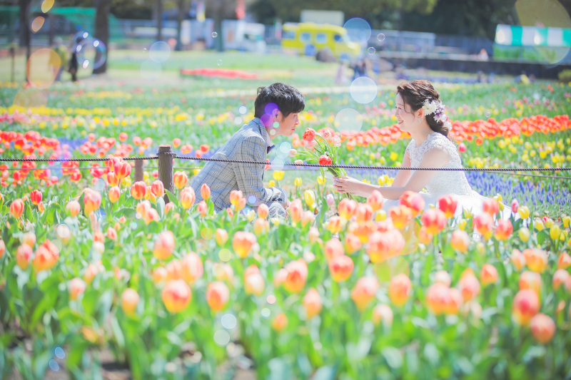 クンクンクン、お花のいい香り♡