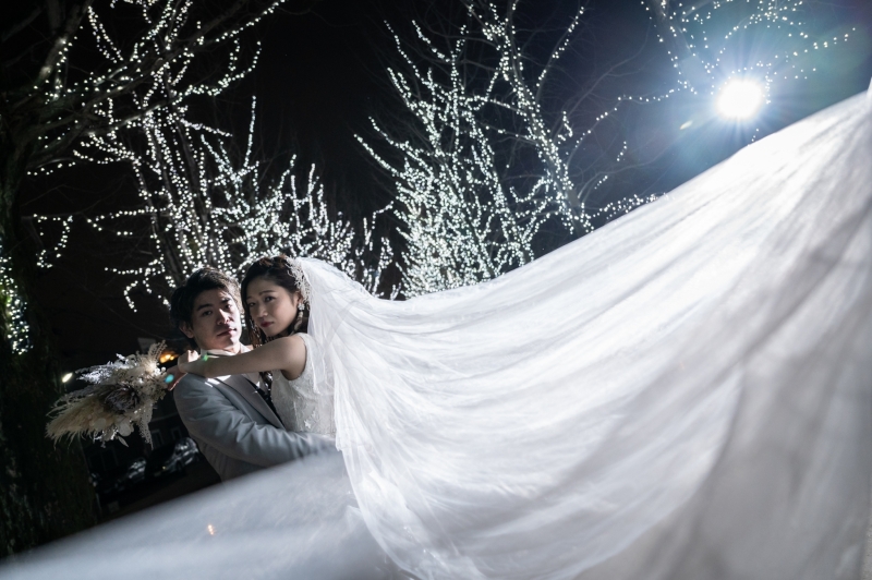 ベールを使った躍動感ある一枚!