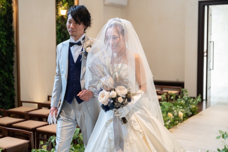 お二人でバージンロードを歩く幸せ、、、