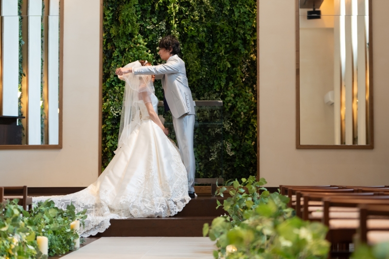 ベールアップのセレモニーもしっかり撮りますよ！