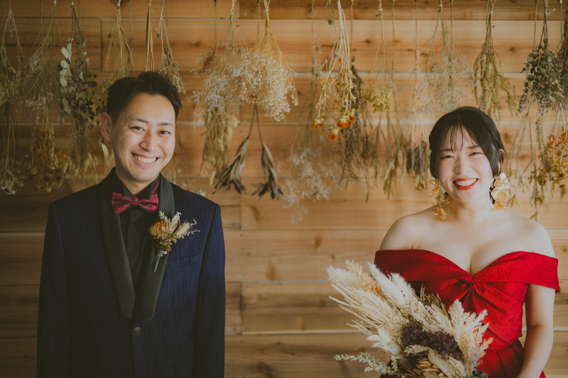 -Wood& Dried flower-