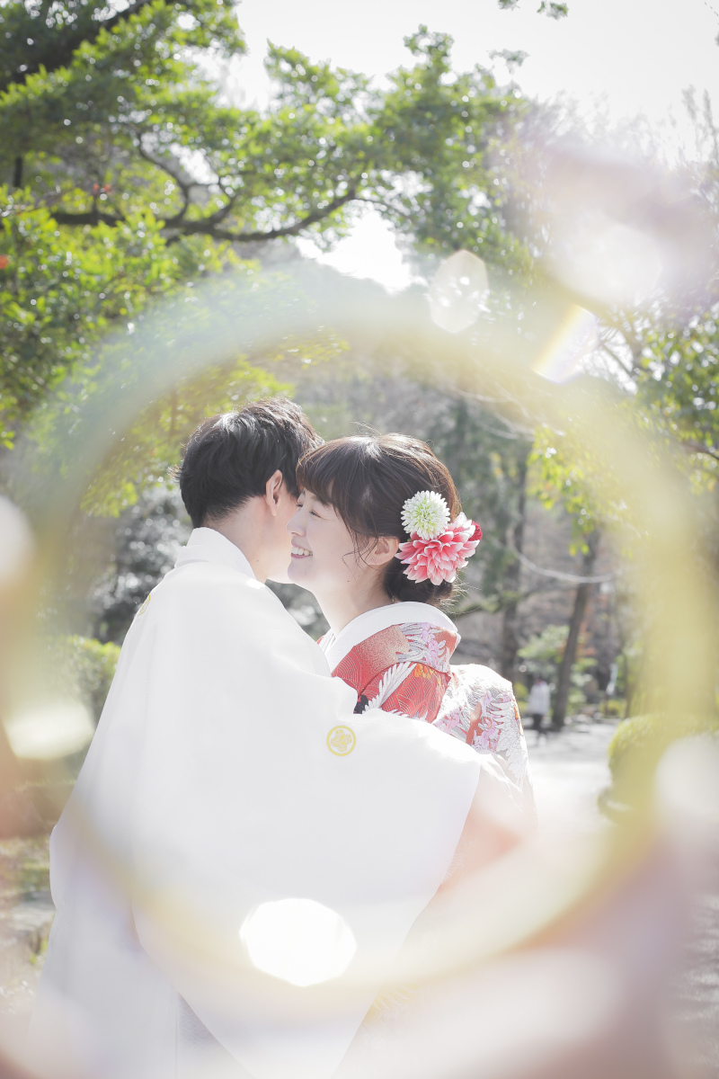 新婦さんご指定のリング越しのラブラブシ~ン♥