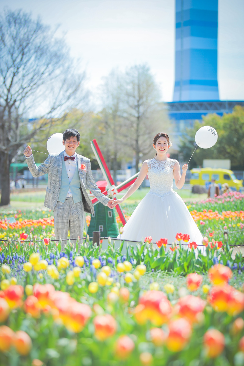 念願のチューリップ畑に到着です~(^^)