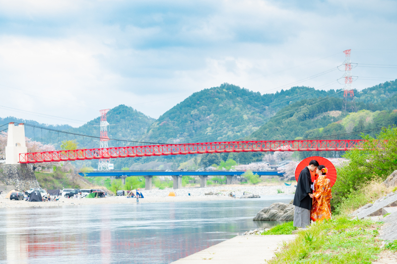 川湊灯台の方へ回り、美濃橋を一望！