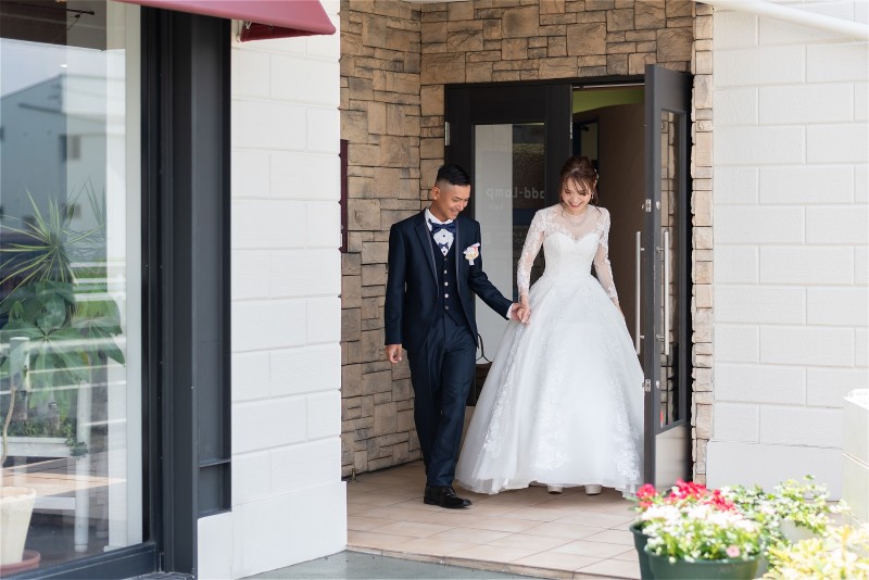 提携店の美容室でお支度。さぁ出発です！！