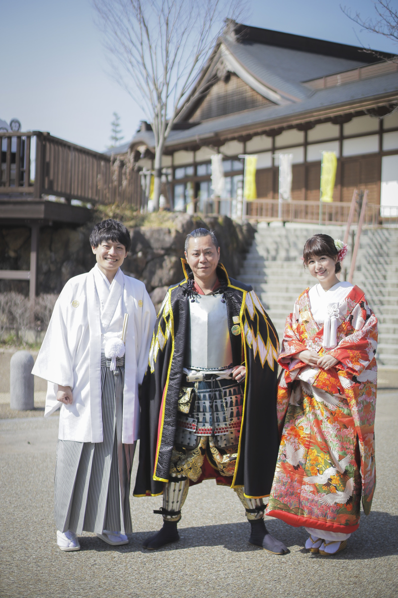 結びの一枚は突然のサプライズ!信長さんとパシャリ