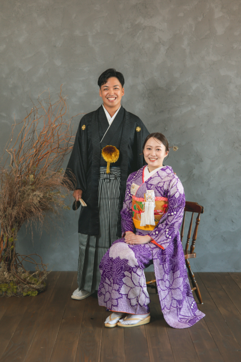 着物を整えて、カッチリしたお写真も