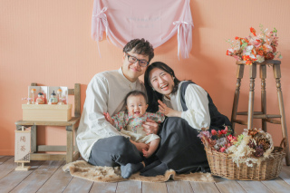 リピーターさんのハーフバースデイフォト　～Laugh Photoスタジオにて～