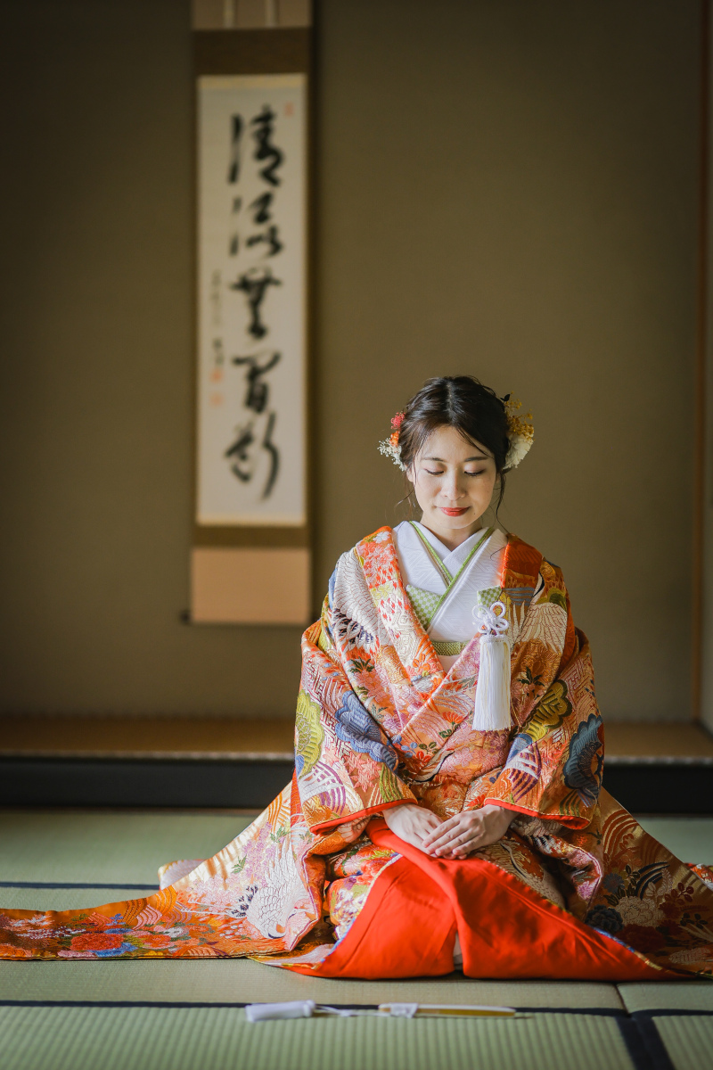 結びのシーンは、新婦さんのソロで