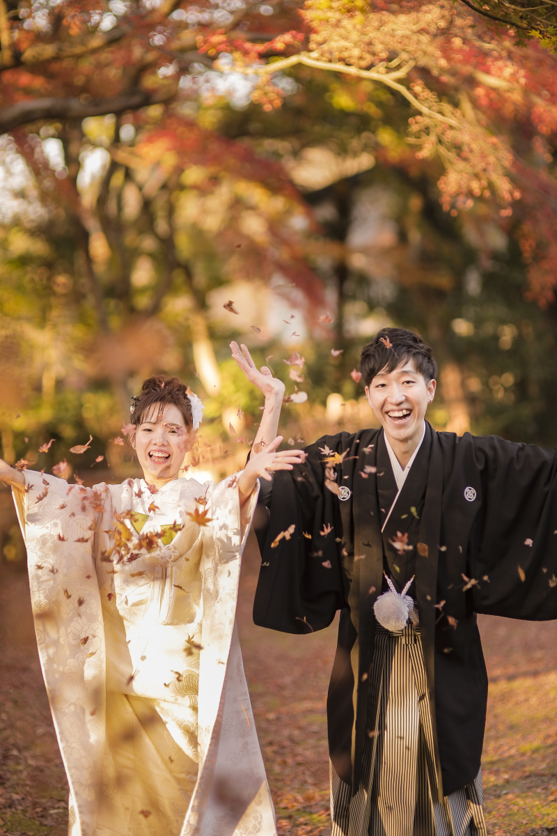 やっぱりやりたくなっちゃう、花吹雪？落ち葉吹雪～