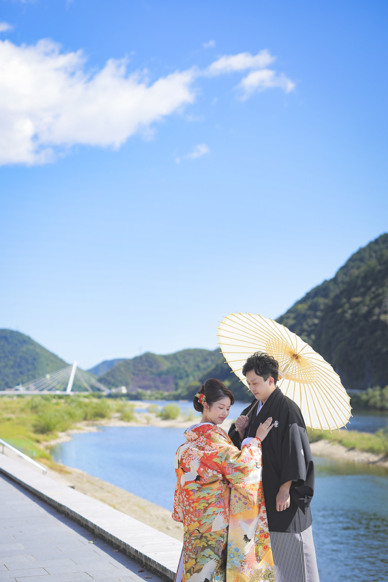 今度は逆～～！鵜飼大橋が見えるこっちも大好きっ！