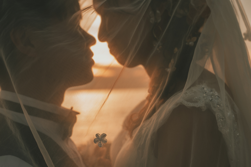 ベール越しのお二人