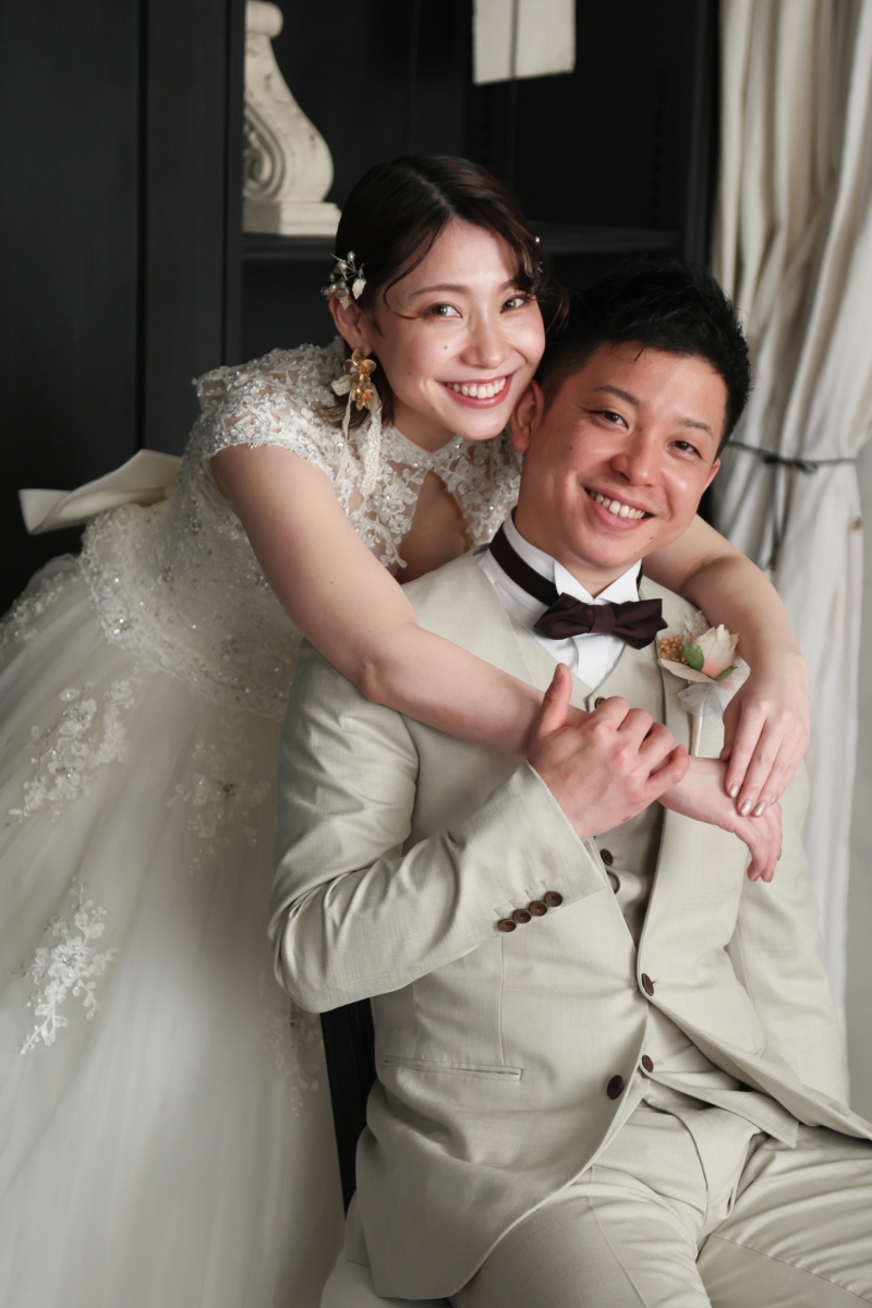 後ろからギュッと♡