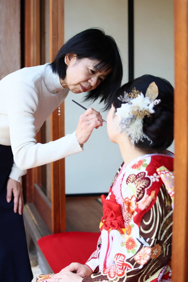 お母様からの”リップシーン”の撮影