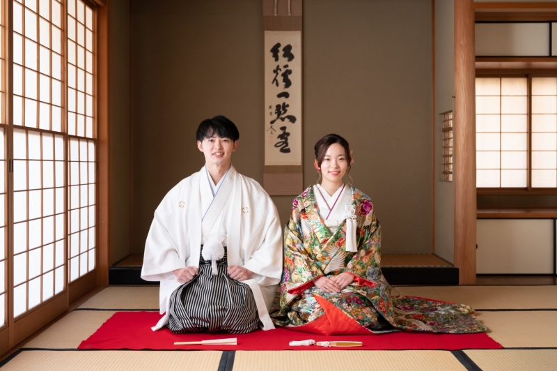 床の間にて、ニッコリ正統派のお写真も◎