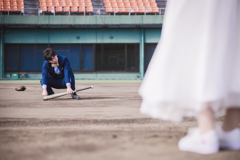 あれれ～投げても打っても新婦さんには敵いません笑