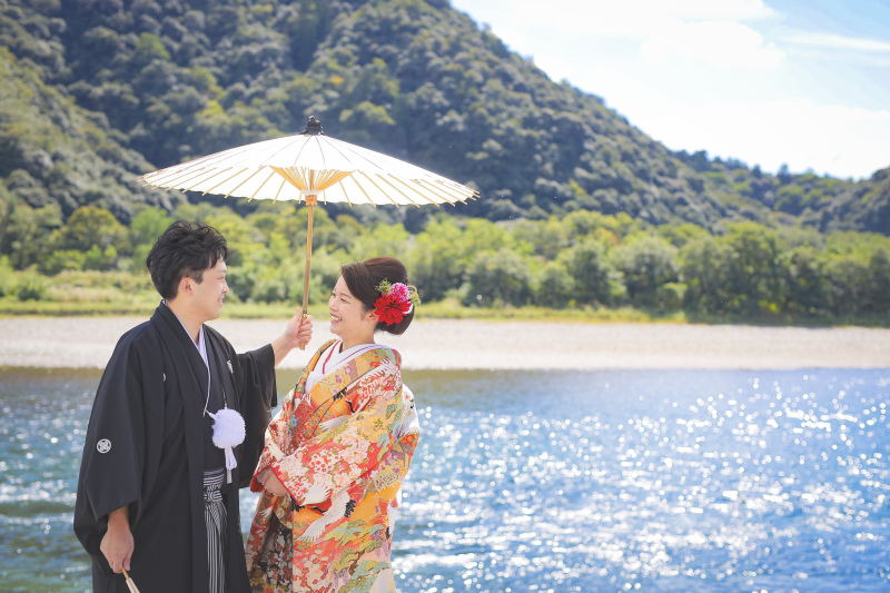 お二人の地元、岐阜っぽいお写真なら絶対にここ♪