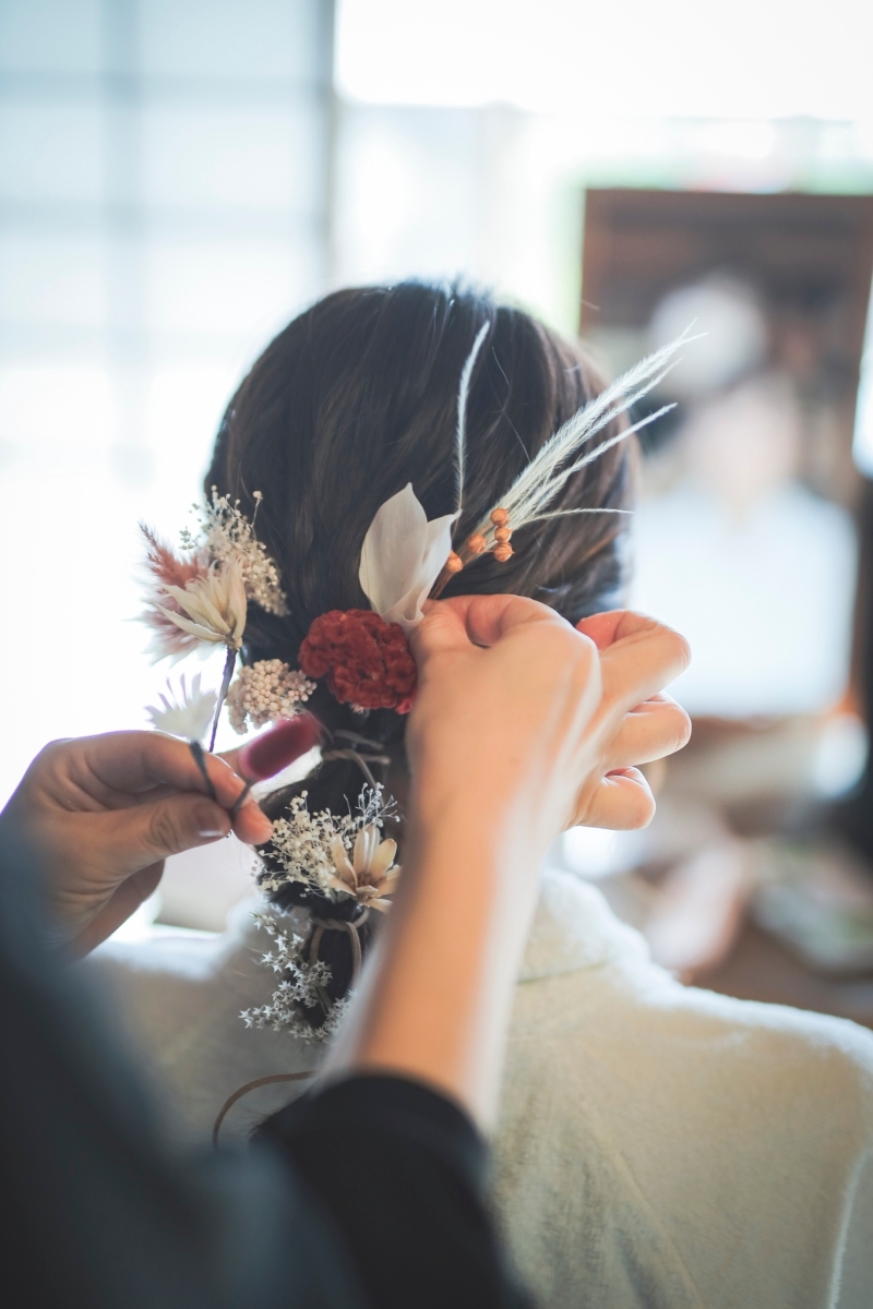 まずは洋装撮影。メイキングから撮影スタートです！