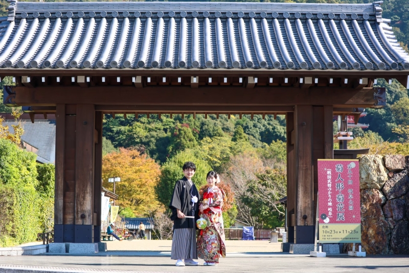 岐阜公園の正門でーす♪やっぱりメインはここですね