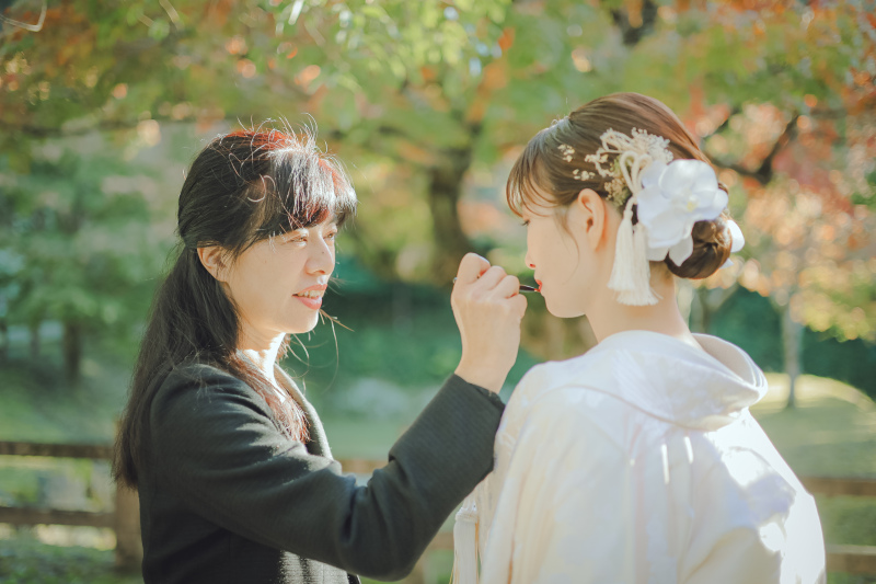 お母さんからのリップシーン。貴重な二人の時間です