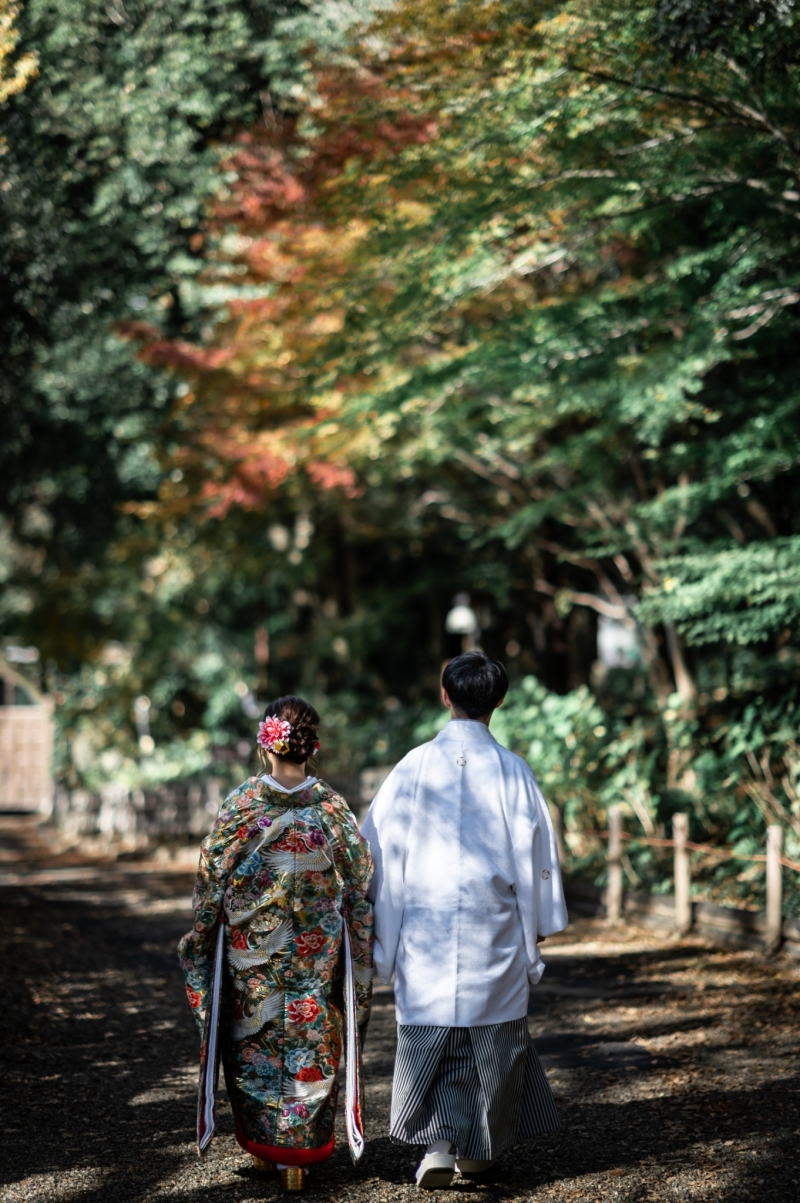 結びのシーンは、しっとり後ろ姿を、、、