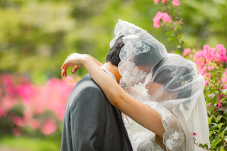 真夏の洋装フォト　～カワイイピンクのお花と～