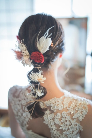 ヘアアクセレンタル(ドライor造花)※生花はご発注となります