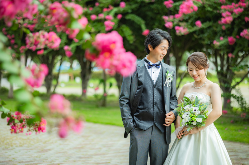≪公園フォト≫【ネモフィラ・薔薇・新緑など】洋装1着 100～150カット前後データ付／ロケ地ご提案／専門店の豊富な衣装