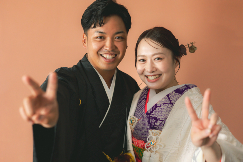 衣装2着【洋装1着+和装1着スタジオプラン】6つの異なるテイストで撮影/100カット以上のデータ付/しっかり事前試着を行います