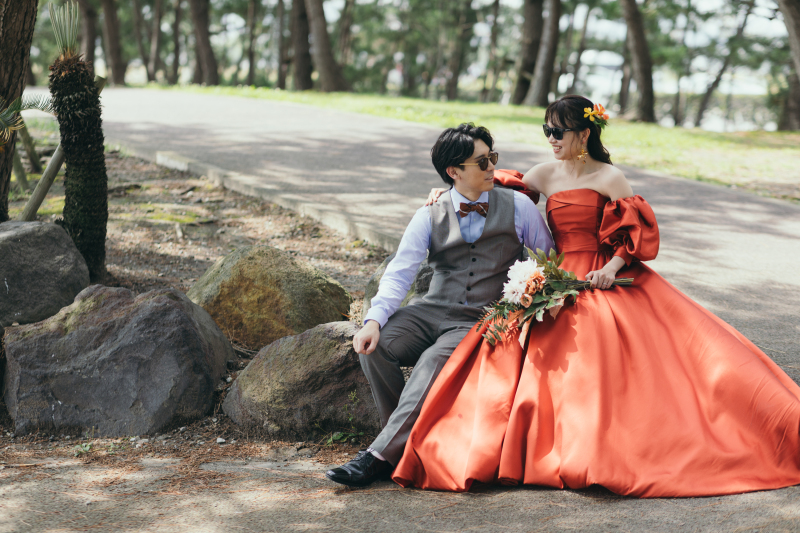 サングラスを使ったショット