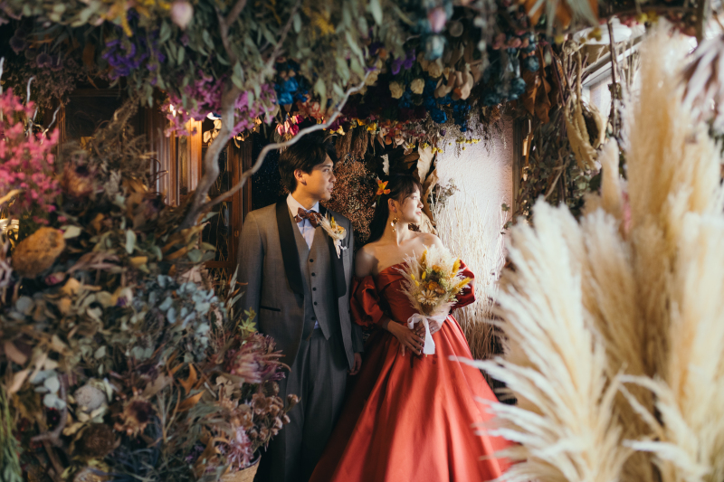 ドライフラワー専門店にて