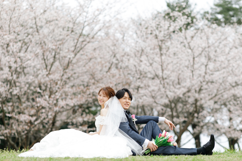 【3月下旬~4月上旬】春限定！桜前撮りプラン「和装ロケーションプラン」