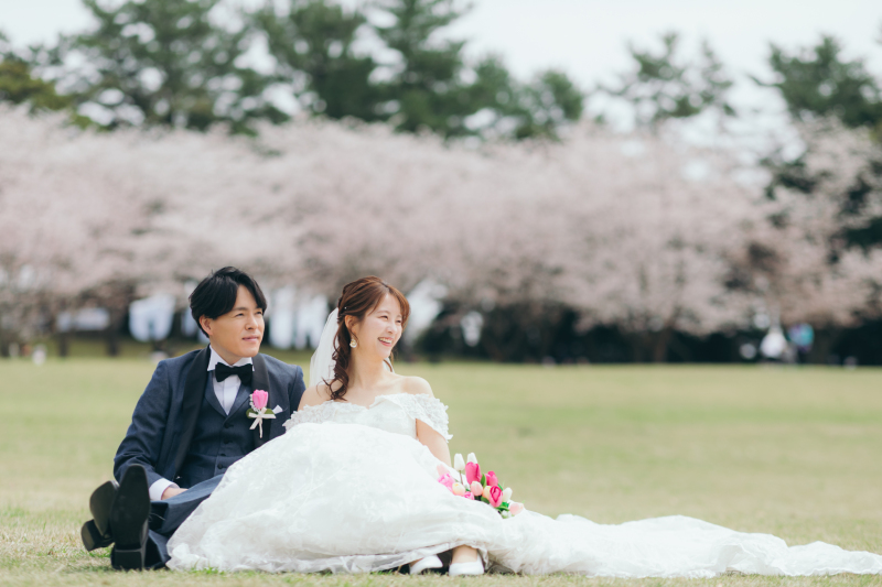 【3月下旬~4月上旬】春限定！桜前撮りプラン「和装ロケーションプラン」