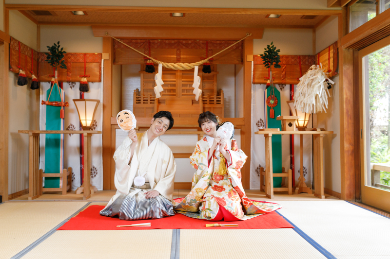 【11月までの特別価格】◆奄美の里◆和装1着・日本庭園&神前式会場+会食フォト<広大な日本庭園で素敵な一枚を>