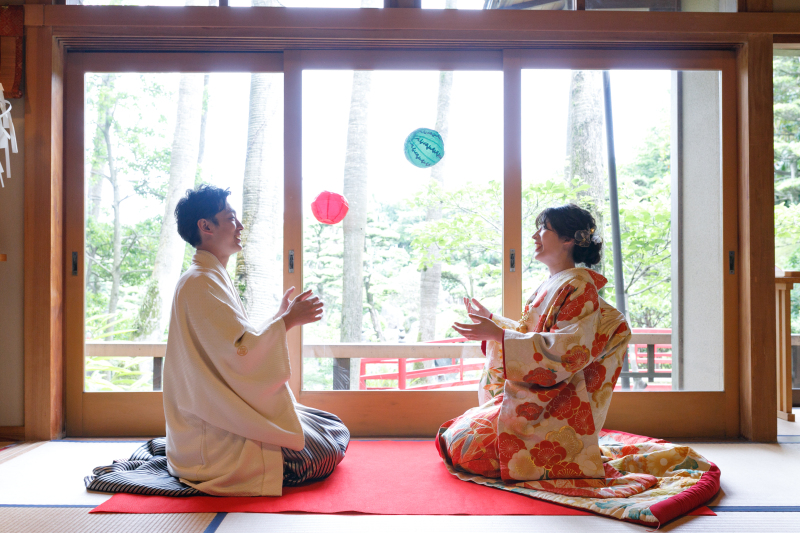 【11月までの特別価格】◆奄美の里◆和装1着・日本庭園&神前式会場+会食フォト<広大な日本庭園で素敵な一枚を>