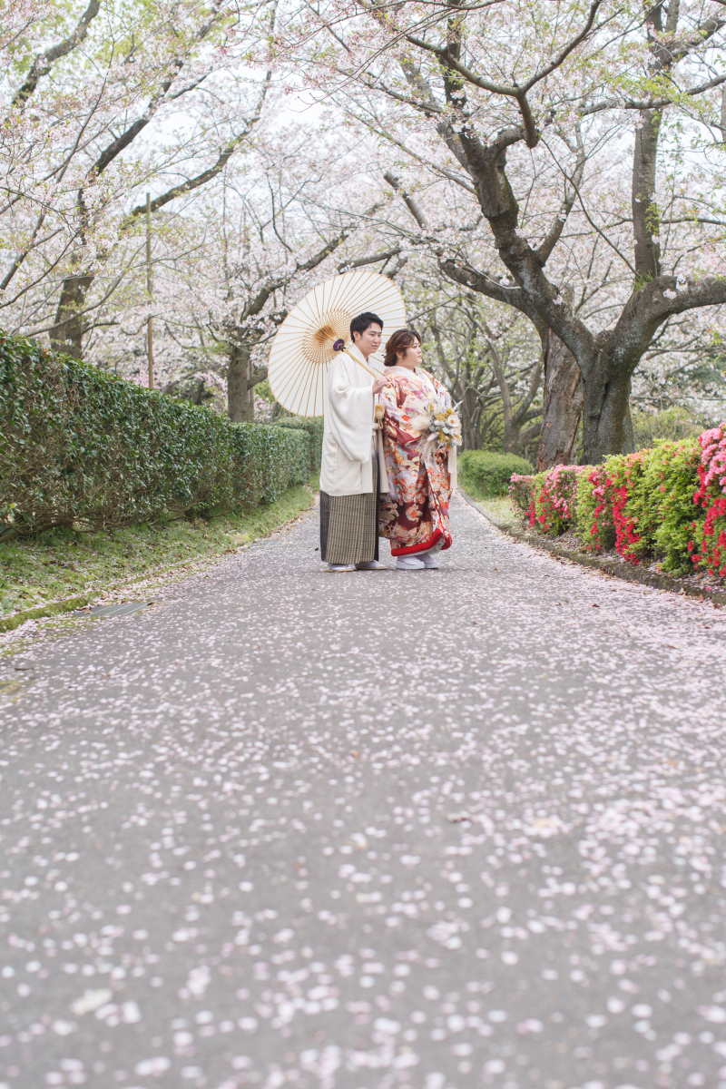 【3月下旬~4月上旬】春限定！桜前撮りプラン「和装ロケーションプラン」