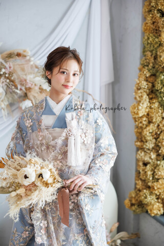 レース色打掛　フリル