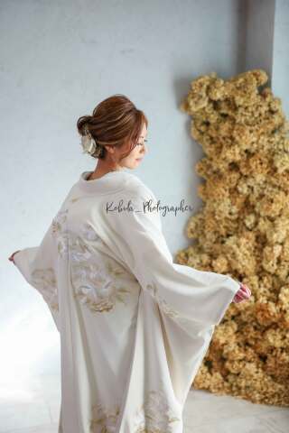 ハーフプラン用ちりめん白無垢