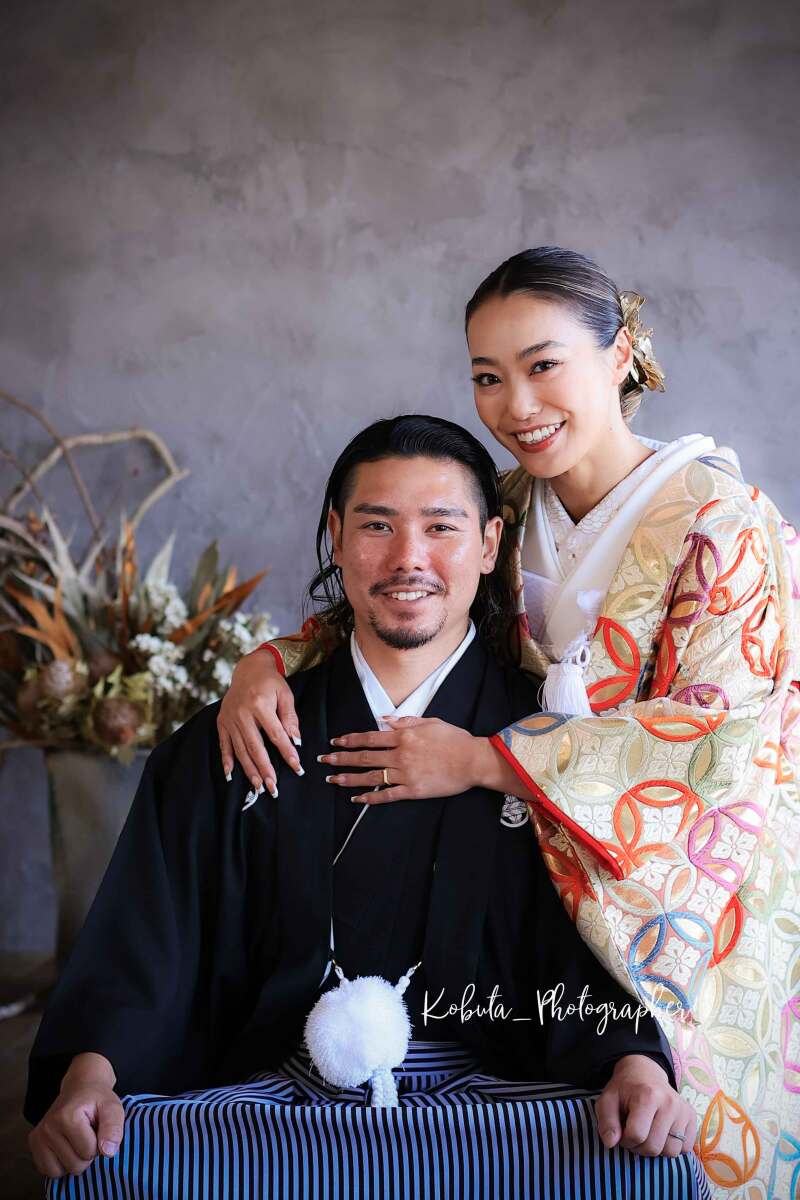 色打掛もシンプルに