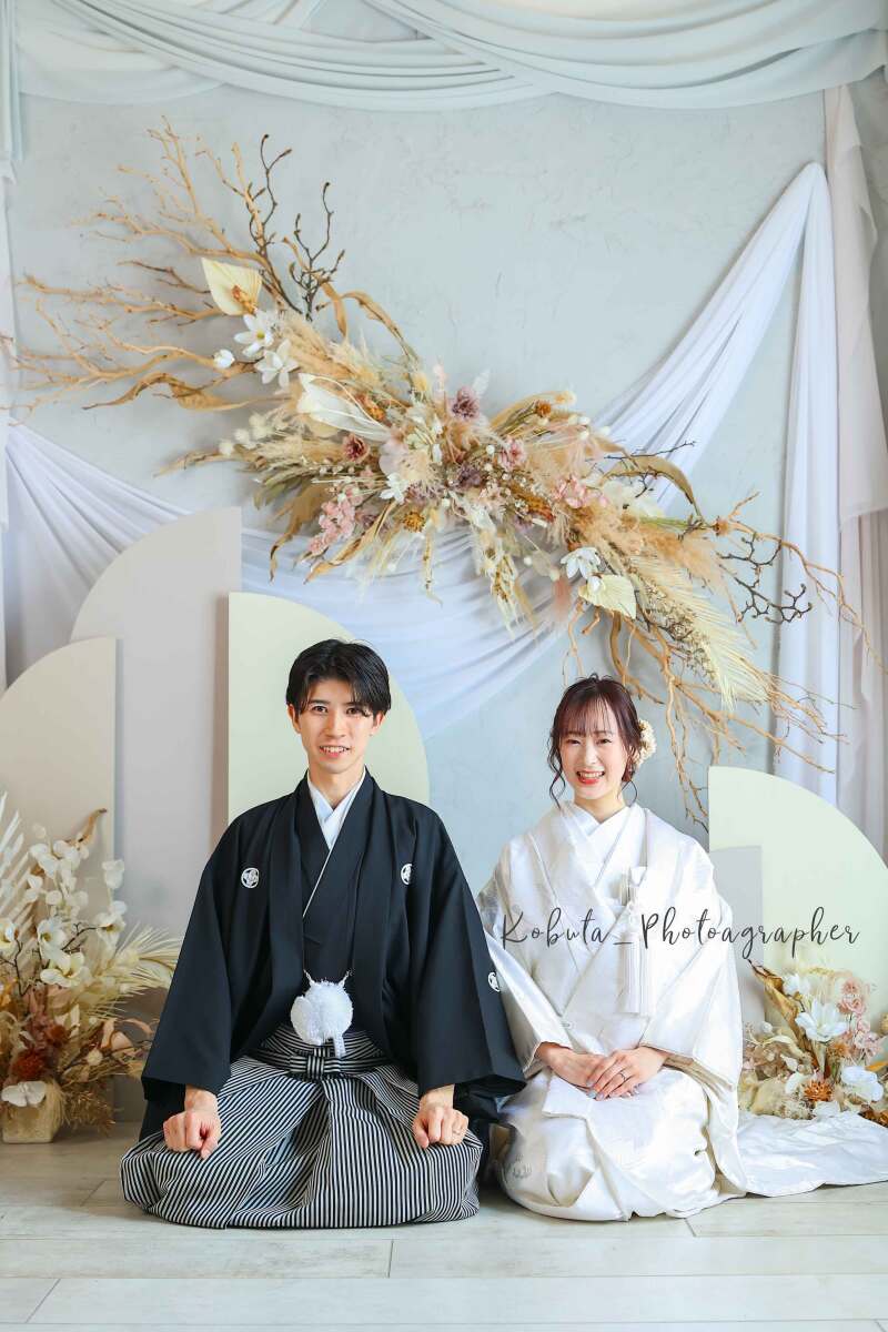 【和装×ドライフラワー】ナチュラルな雰囲気がお好きな方に♪《白無垢&色打掛》データも充実の120カット!追加料金なしで安心◎