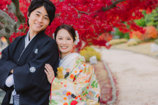 紅葉と一緒に♪