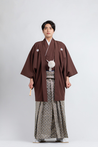 紋付袴(茶)