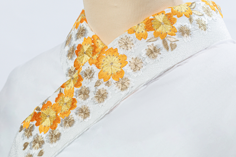 刺繍襟(黄色)