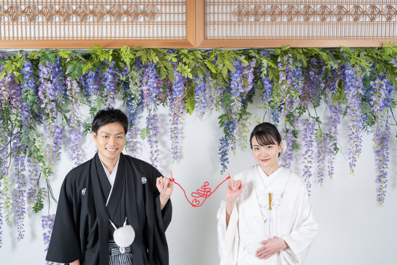 スタジオで和装撮影