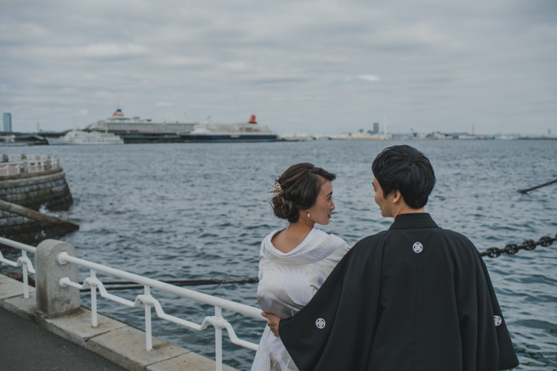 海を眺めながら。