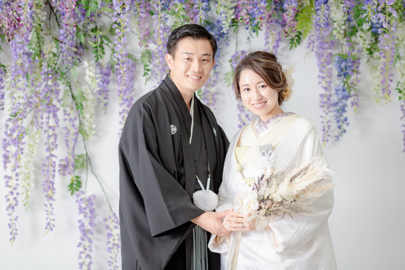 藤の花と奥ゆかしさ♪和婚フォト。