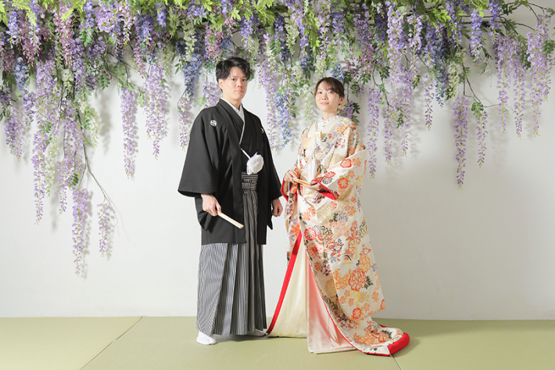 明るい日差しが溢れるスタジオ♪和装フォト