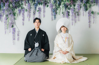 しっとり、藤で雰囲気ただよう♪和装フォト